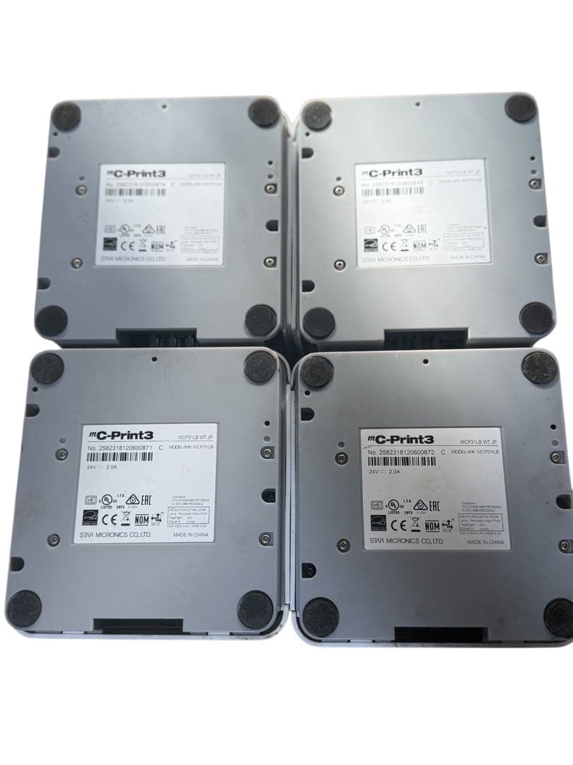 【4台】スター精密　 POS 小型レシートプリンター MCP31LB WT JP