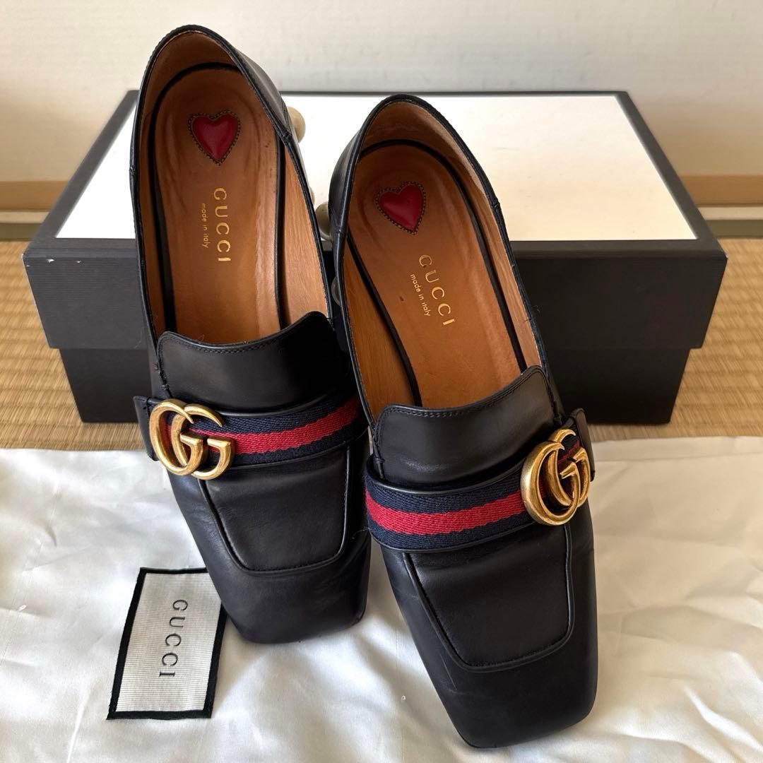 グッチ GGマーモント パール ローファー 36