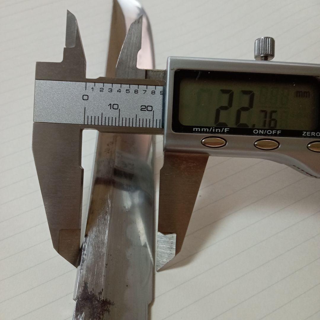 【ナイフ加工用玉鋼/合法サイズ】無銘脇差/錆身日本刀切先部分残欠※刃引き済み※