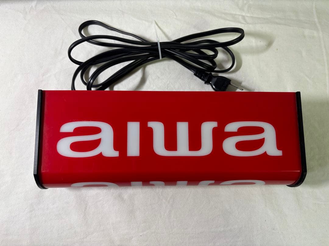 aiwa ステレオラジカセ CS-P1 販促用電飾看板 2点 アイワ