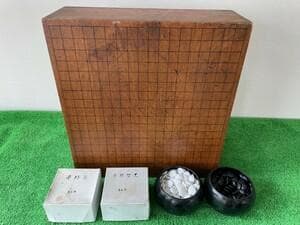 【ra04】 囲碁セット 本蛤 白 本那智 黒 34号 囲碁 囲碁盤 碁盤 碁石