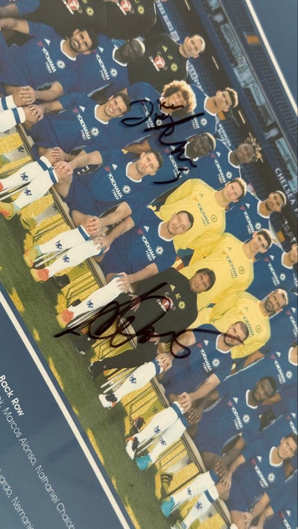 チェルシーFC 2016/2017 サイン入りチーム写真