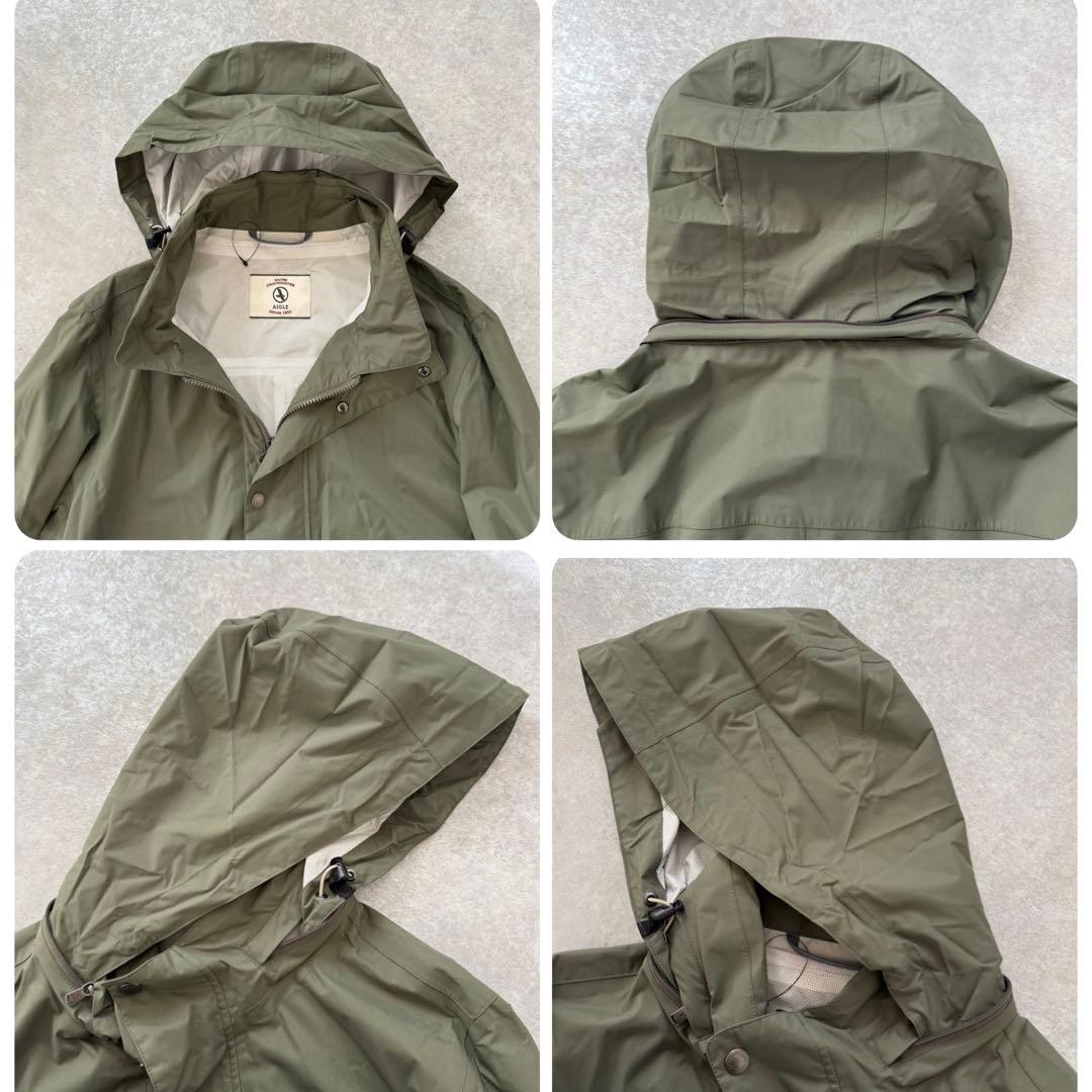 【未使用】AIGLE エーグル MTDライディングコート カーキ ロング フード