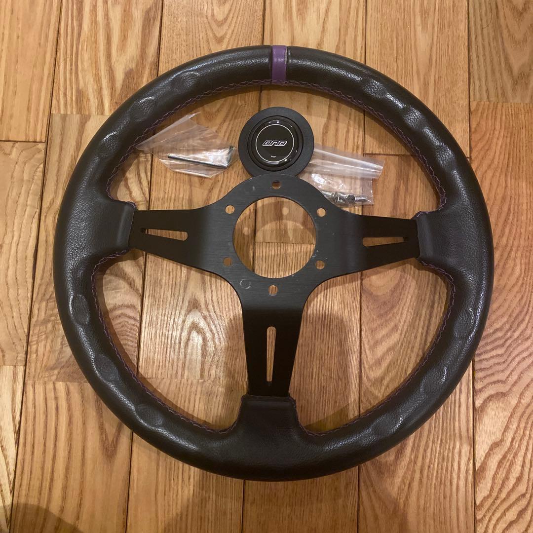 DND ステアリング　35パイ　パープル　ホーン新品