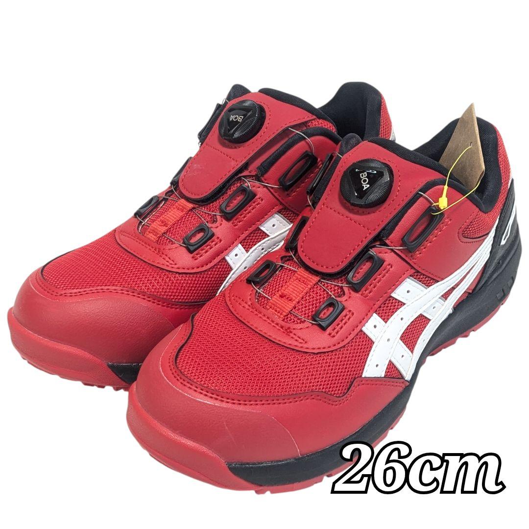 未使用 安全靴 CP209 BOA asics アシックス 26cm レッド