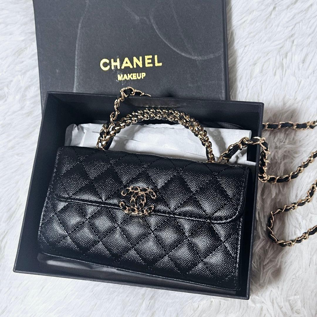Chanel VIP限定 ノベルティ チェーンショルダーバッグ ブラック