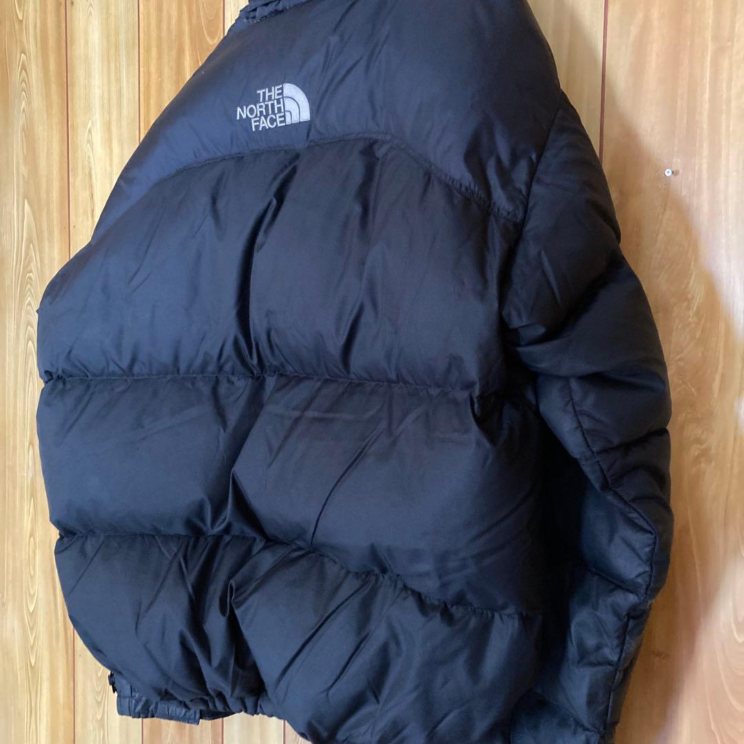 超希少　90s ノースフェイス センターロゴ　ヌプシ Lサイズ　ブラック