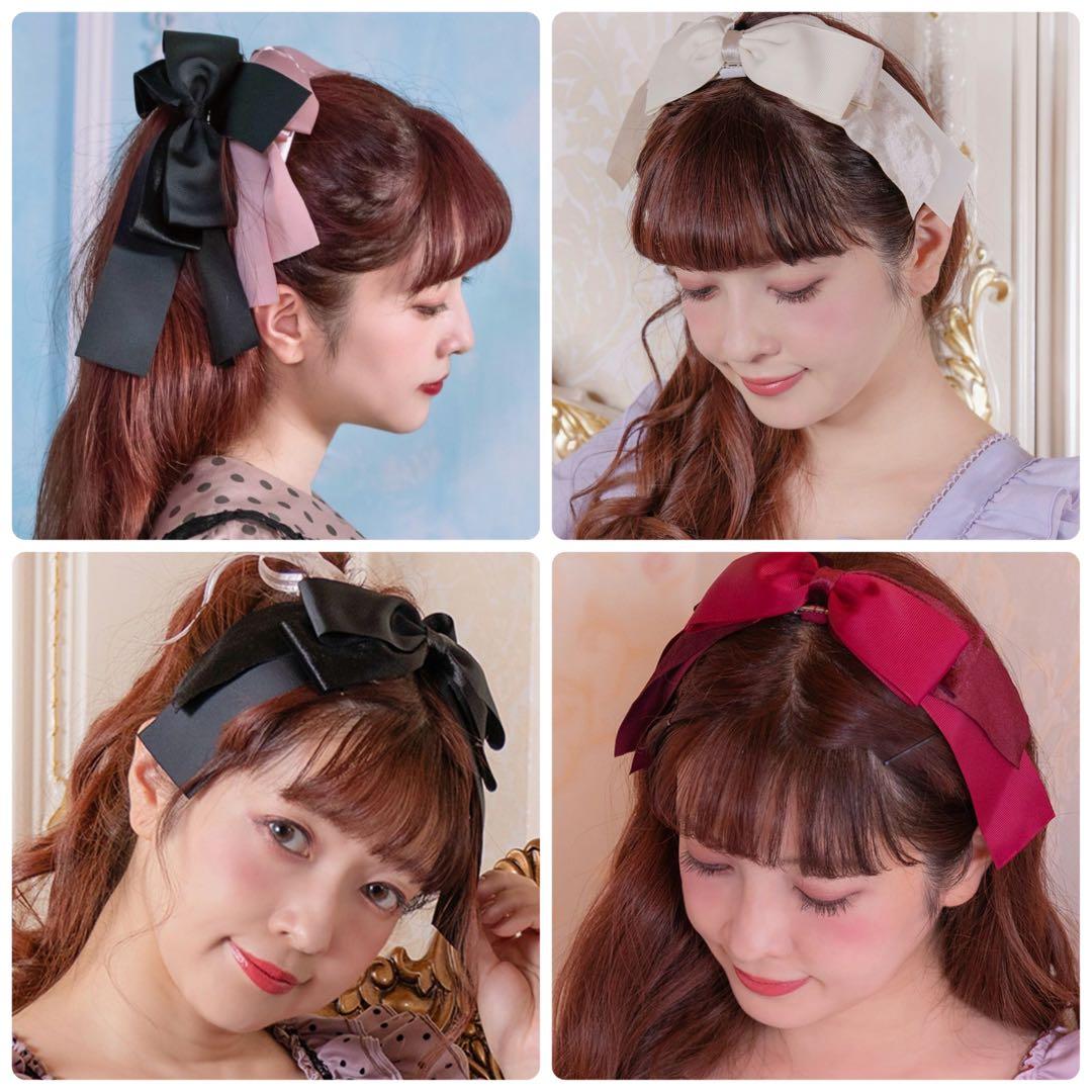 新品未使用 マリアピピ maria pipi リボンカチューシャ 全4色セット