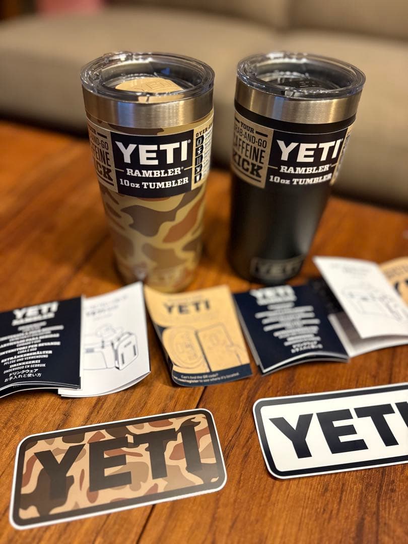 新品未使用　正規品　YETI 10ozタンブラー　2個セット　迷彩　ブラック