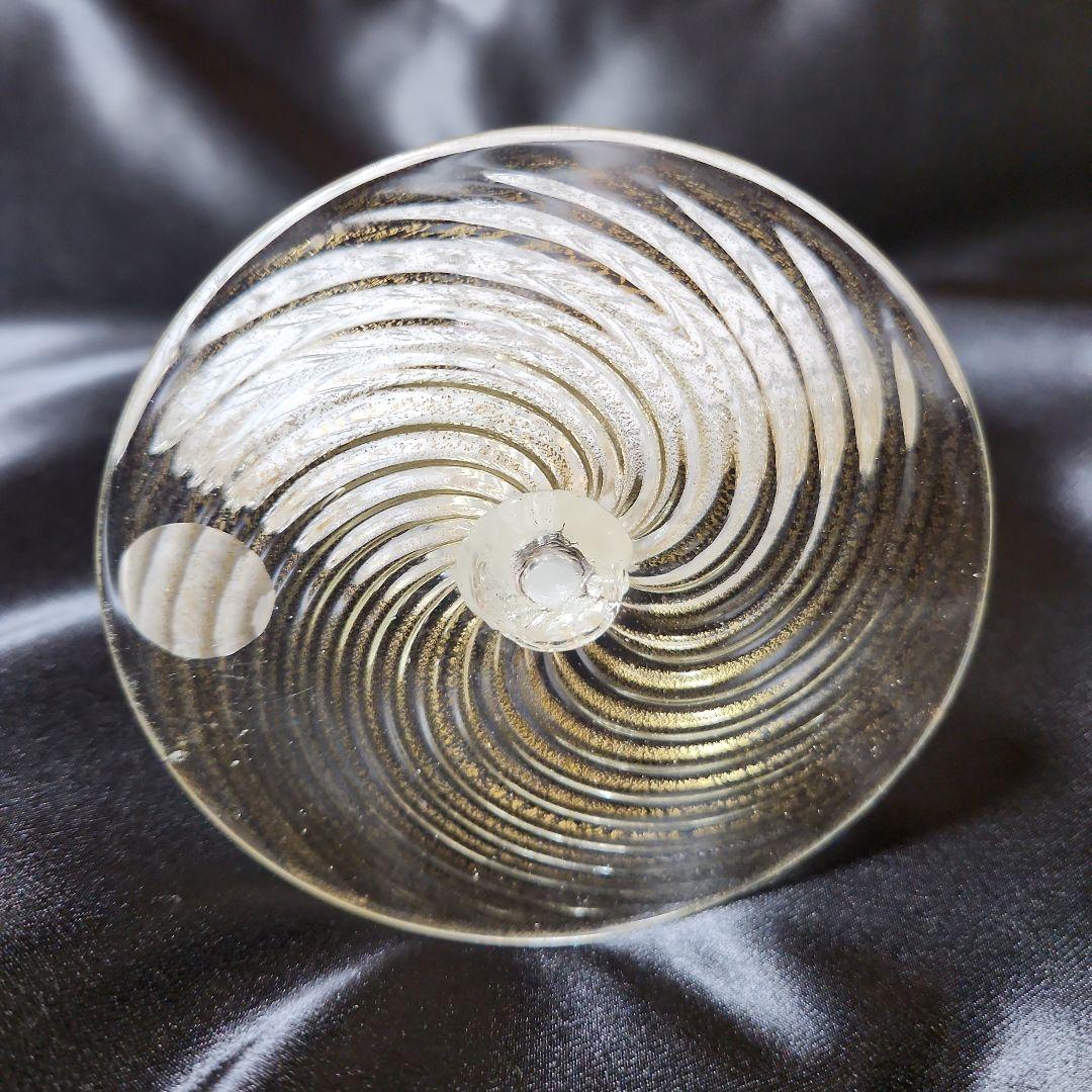 ベネチアンガラス ムラーノガラス レース柄 蓋付き オブジェ イタリア