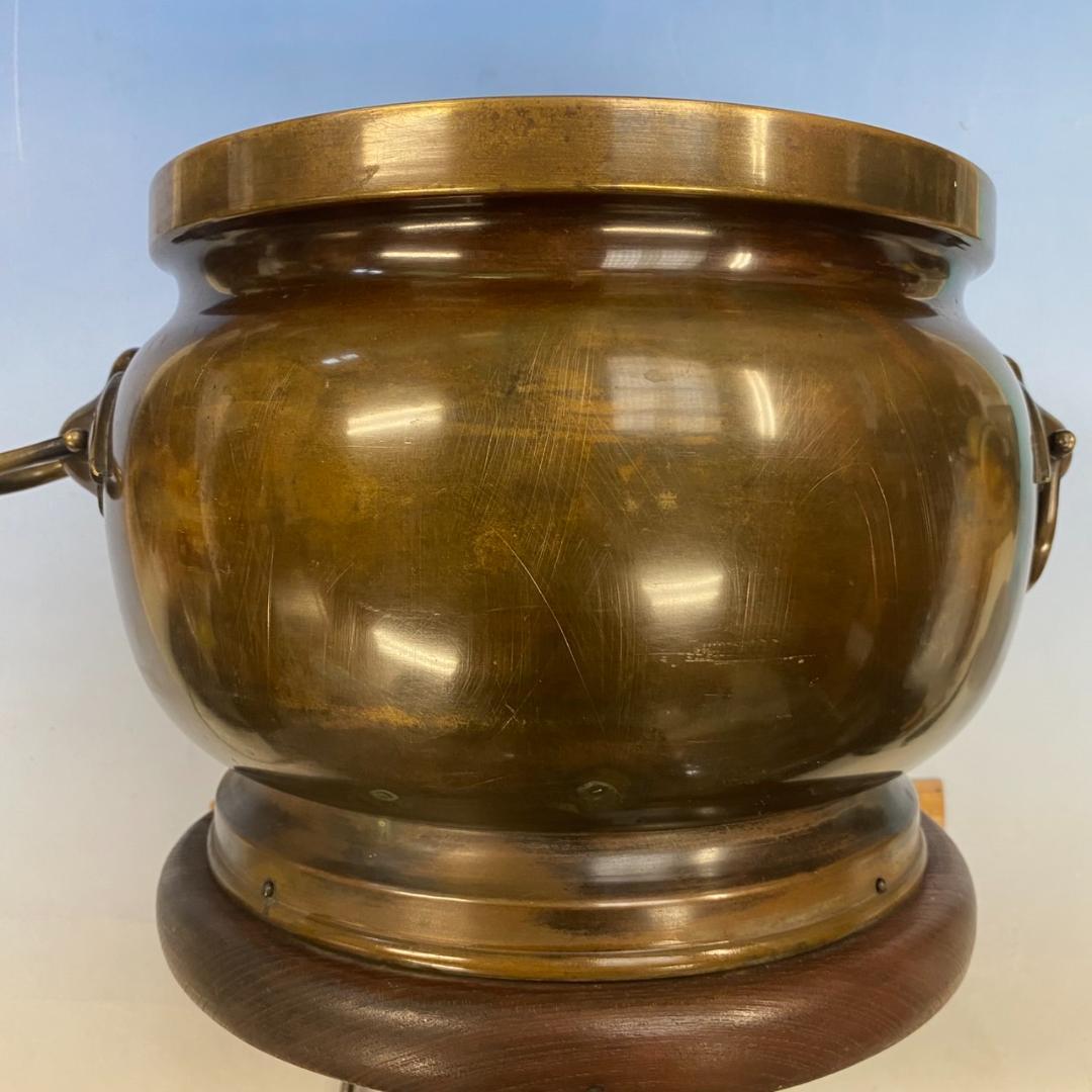 最終価格★唐金製（宣徳銅） 金谷五郎三郎 火鉢 箱付き★直接引取り16000円