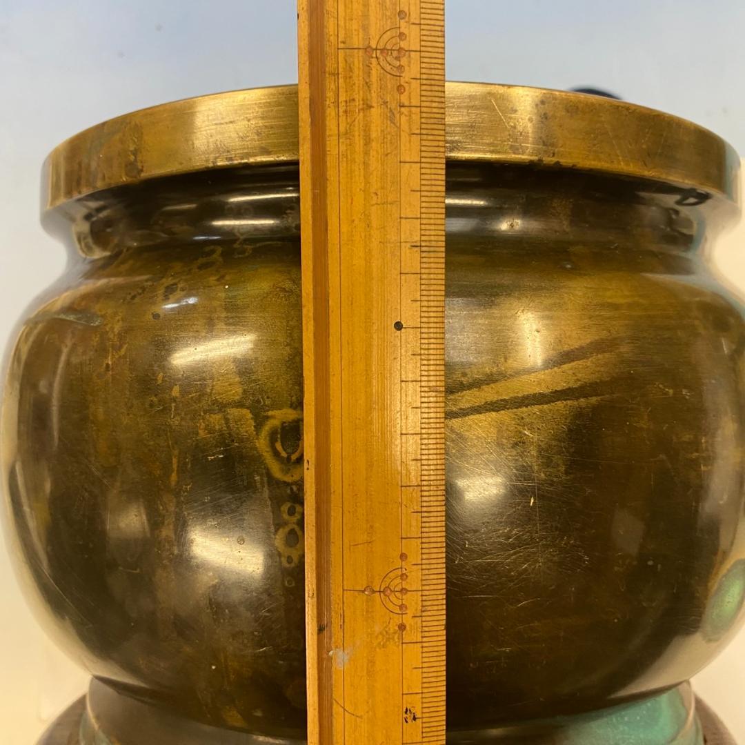 最終価格★唐金製（宣徳銅） 金谷五郎三郎 火鉢 箱付き★直接引取り16000円