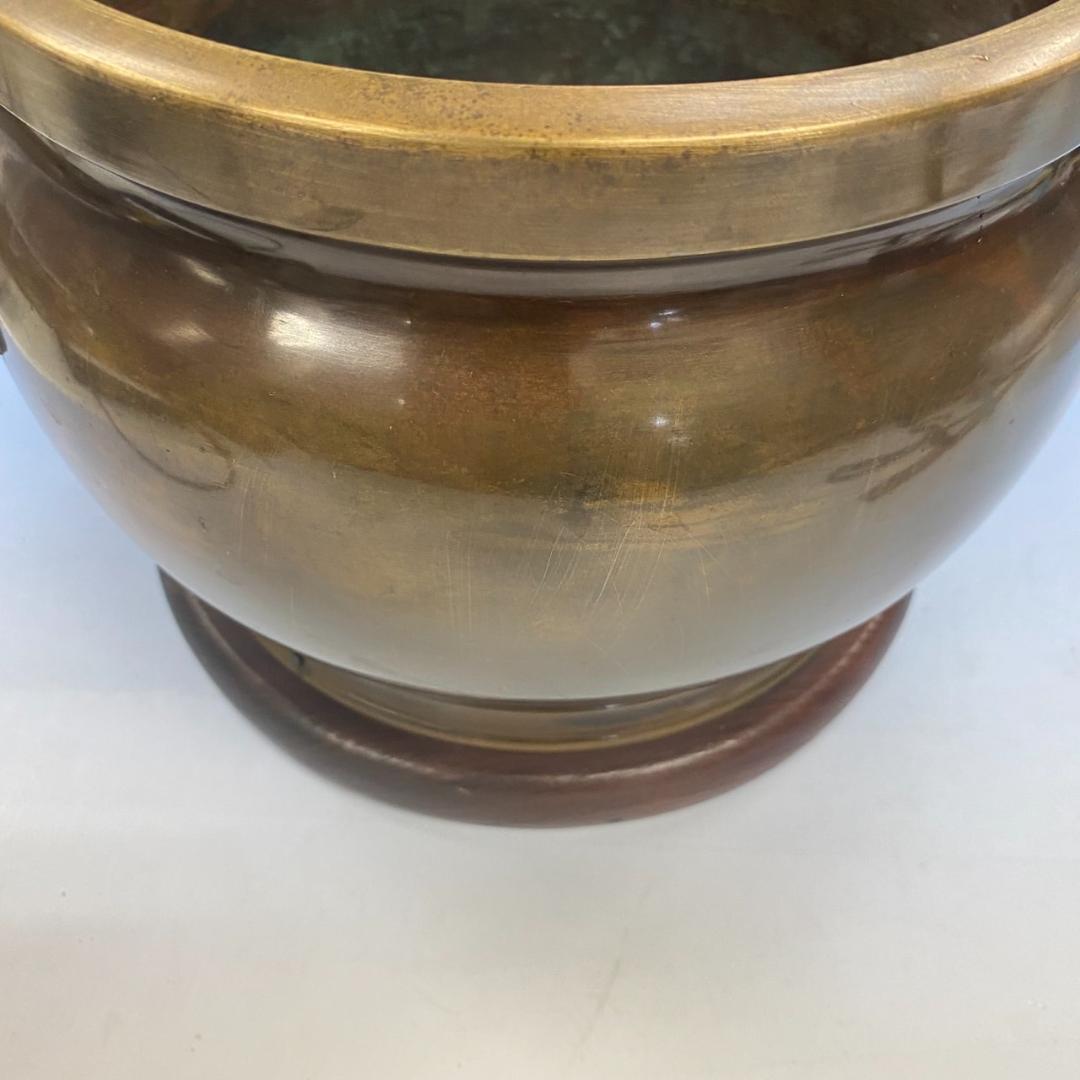 最終価格★唐金製（宣徳銅） 金谷五郎三郎 火鉢 箱付き★直接引取り16000円