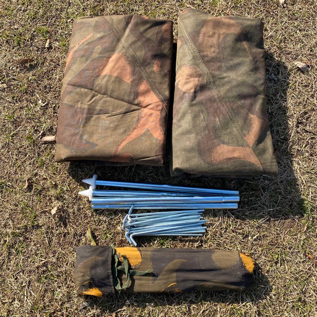 3*1様 ハンガリー軍　軍幕②　ポンチョ　２枚　ポール・ペグセット　ワンポールテ