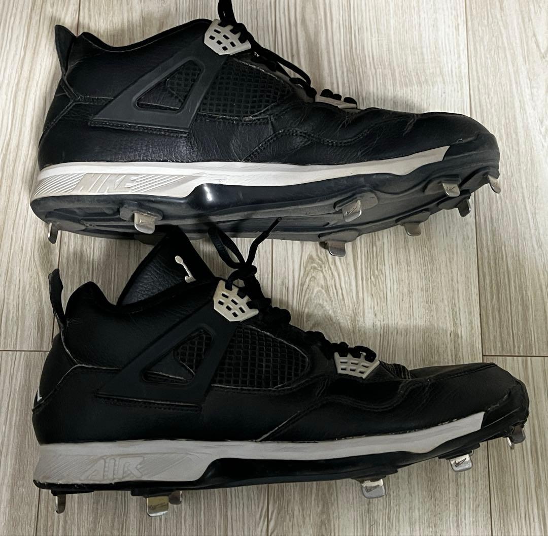 希少　ナイキ　エアジョーダン4 オレオ　野球　スパイク　30.5cm 金具