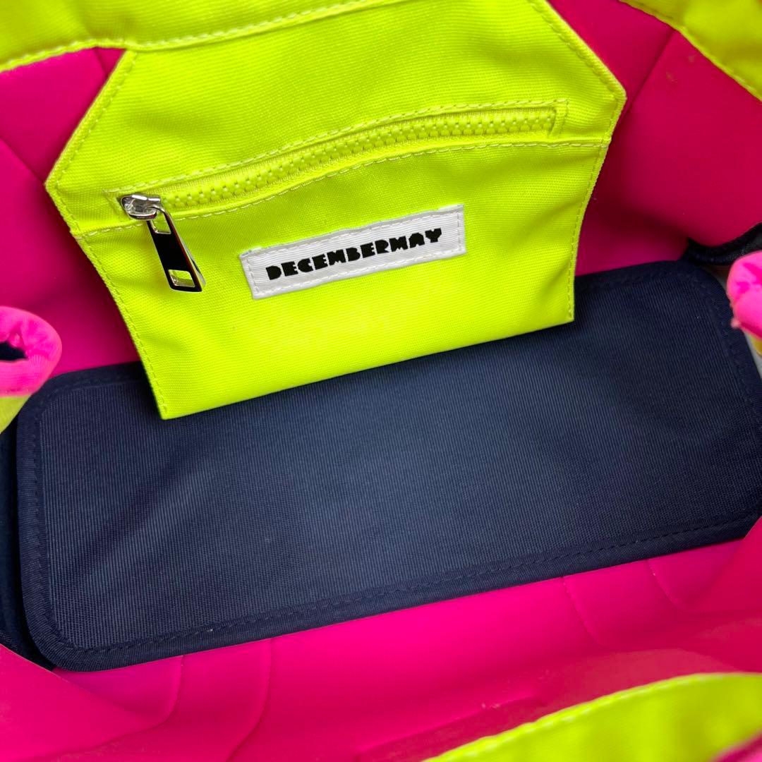 ディセンバーメイ ネオプレーントートバッグ カートバッグ 大容量 ネオン