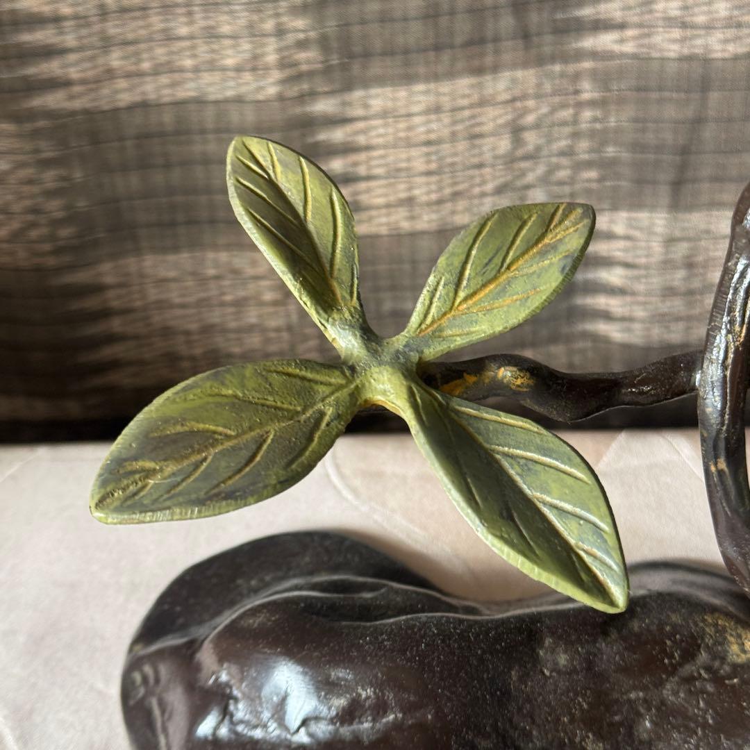 高岡銅器　青銅　ブロンズ　正晴　在銘