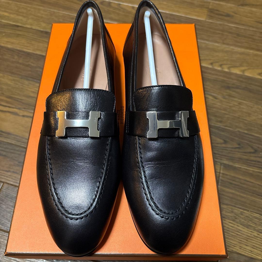 新品未使用　エルメス　モカシン　パリ　37.5 24.5センチ