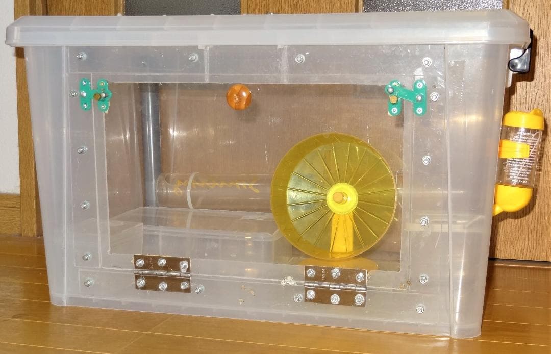 ハムスター 飼育ケージ 飼育セットケース  前開き 透明 天板開閉 地下型の巣箱