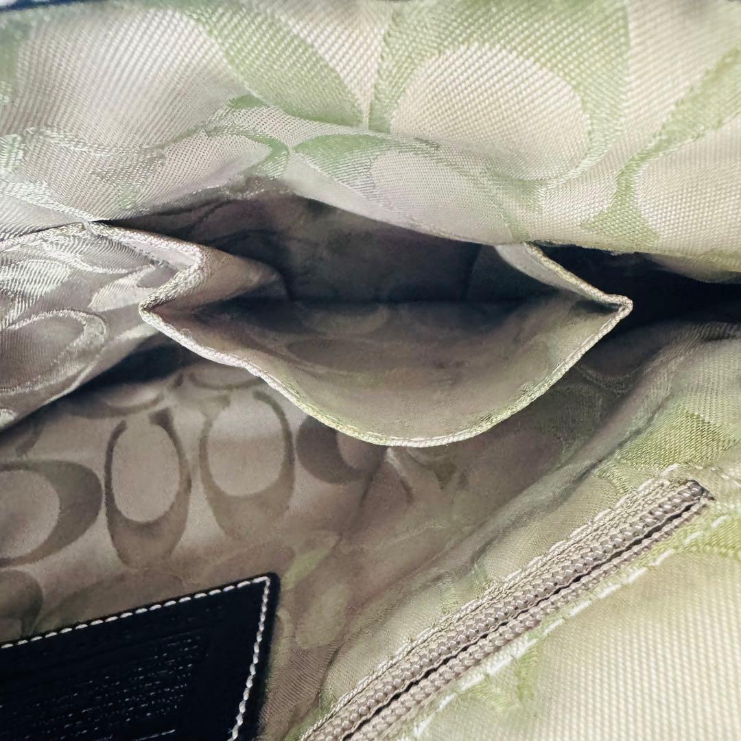 ✨COACH✨コーチ✨ストローバッグ✨ヴィンテージ✨ブラック✨かごバッグ✨