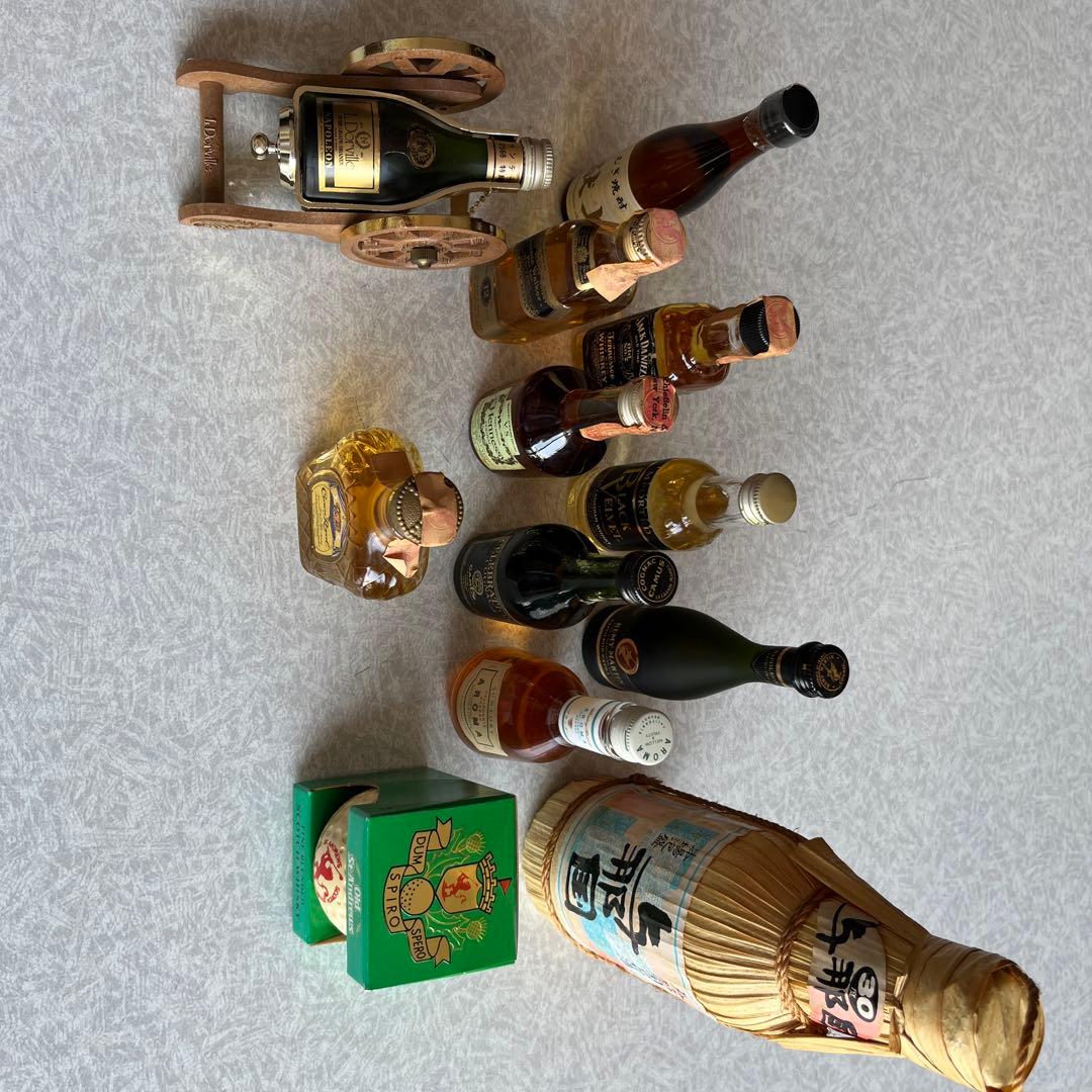 ウイスキーブランデーバーボン古酒ミニボトル　まとめ売り