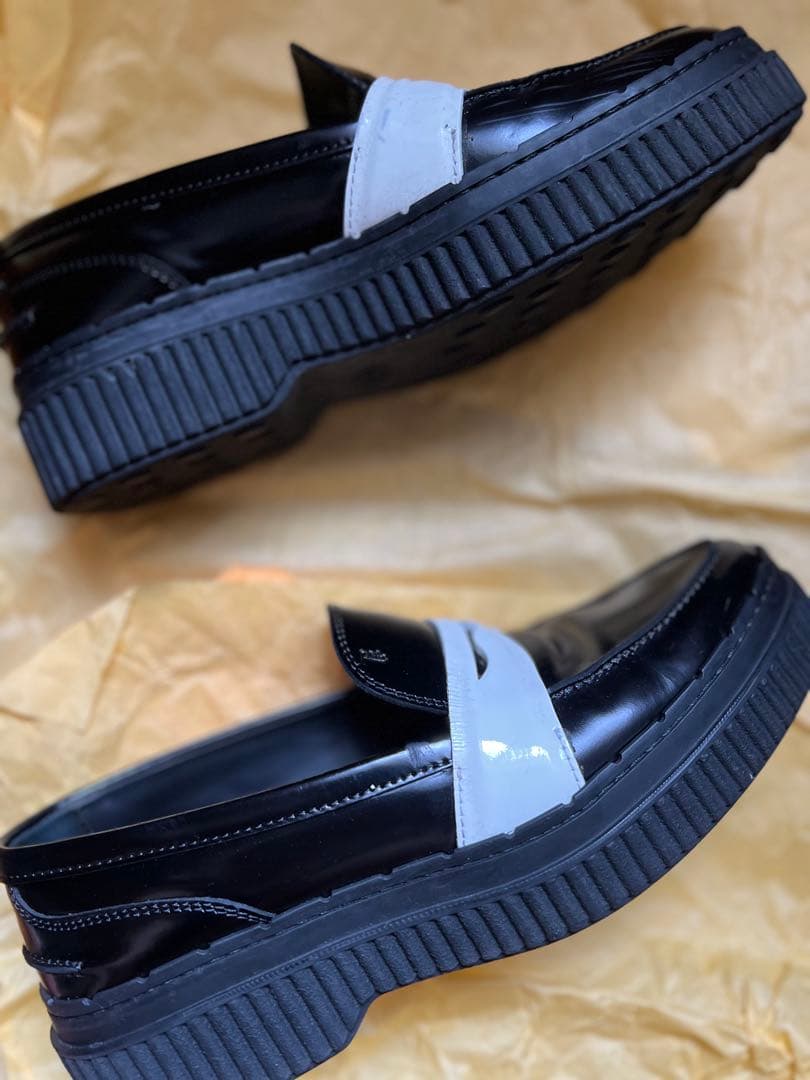 【専用】トッズ TOD’S ローファー 本革 黒 白 コンビ ローファー 37