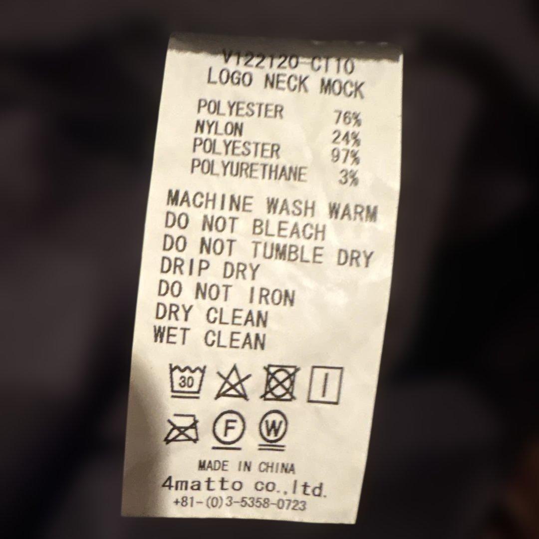 VTWELVE ブラックモックネック長袖シャツサイズXXL