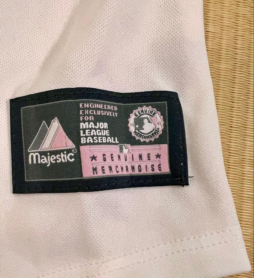 マジェスティック　シアトルマリナーズ　イチロー　野球ユニホーム　レディースピンク