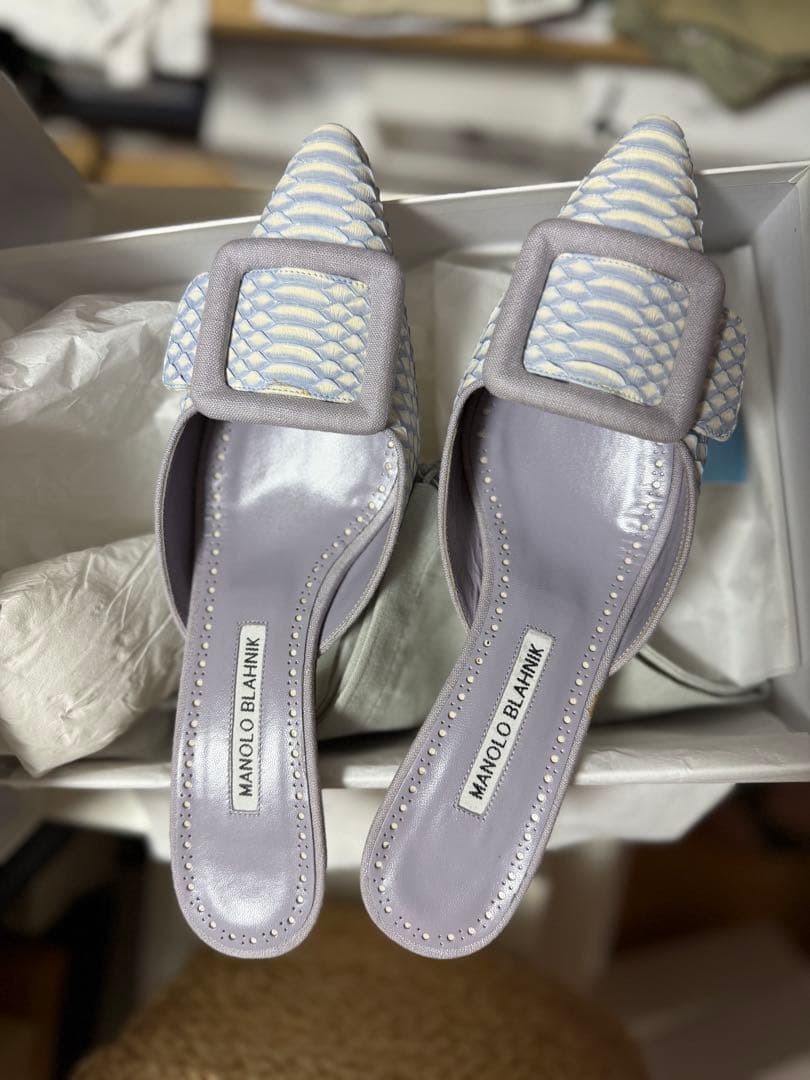 【新品未使用】MANOLO BLAHNIK MAYSALE ミュール 38