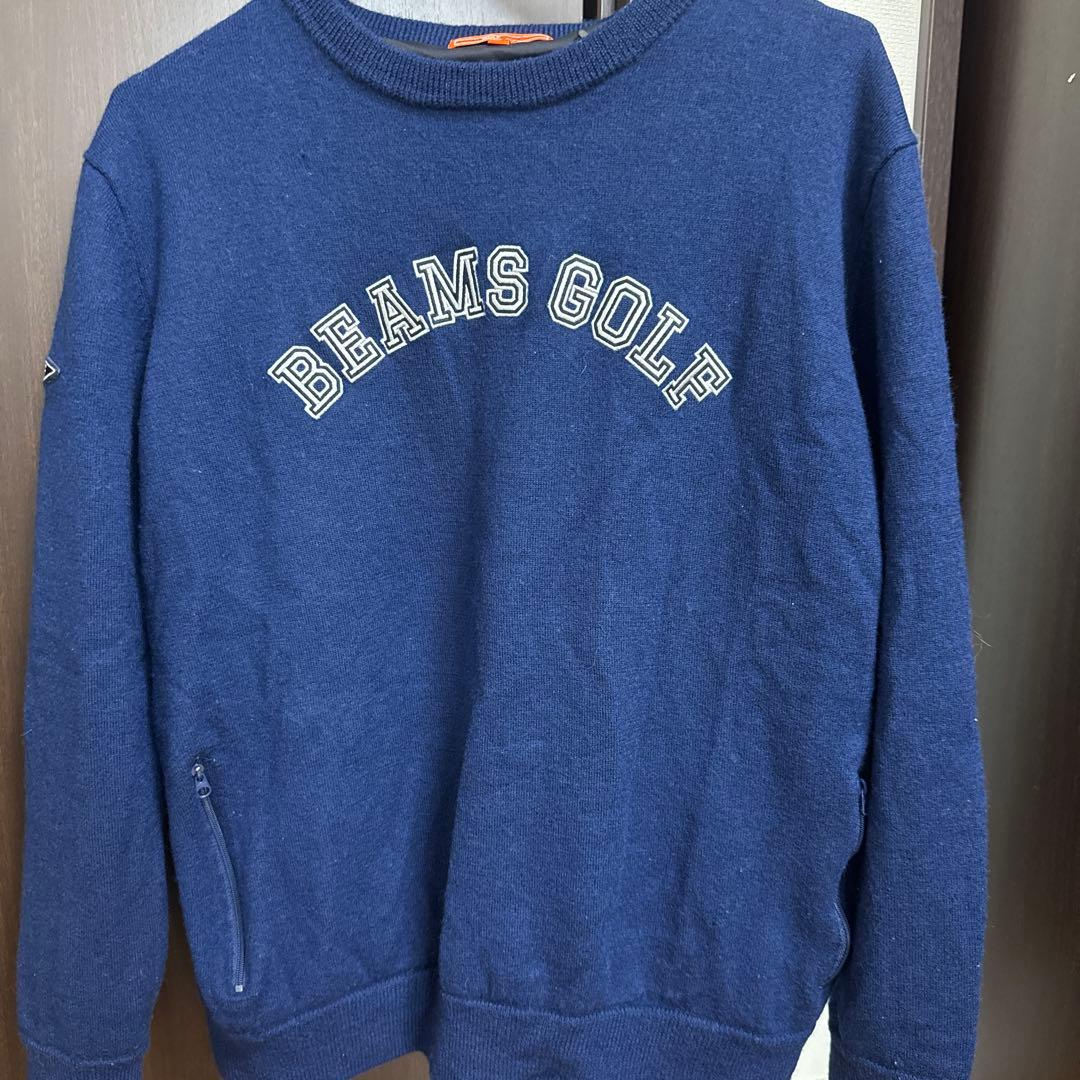 BEAMS GOLF ネイビー 防風ストレッチセーター
