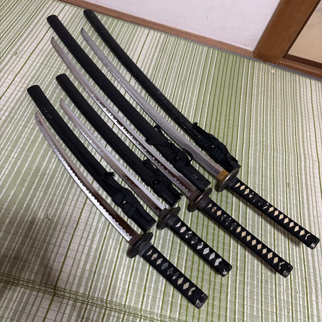 模造刀　模擬刀　武士　侍　伝統工芸　剣　ソード　太刀　　2本　小太刀2本　鍔