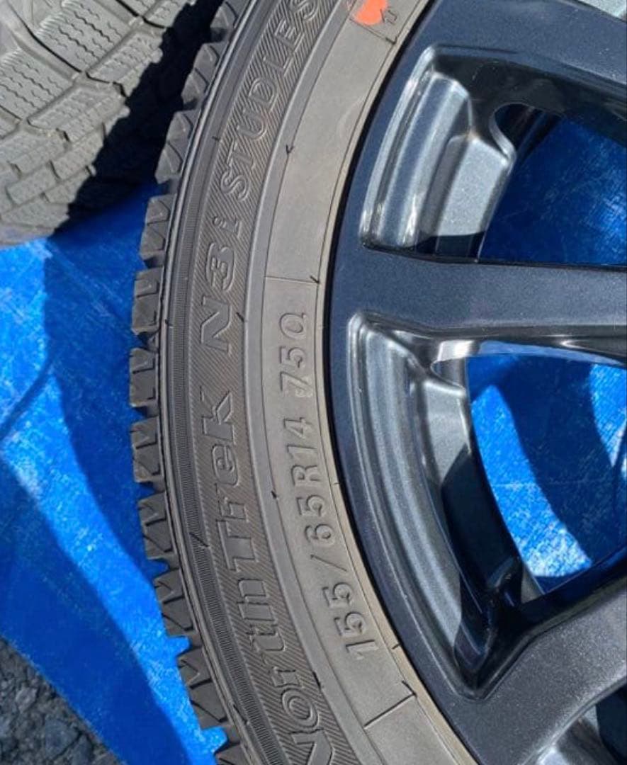 軽　155/65R14 スタッドレスタイヤ ホイールセット　2020年製