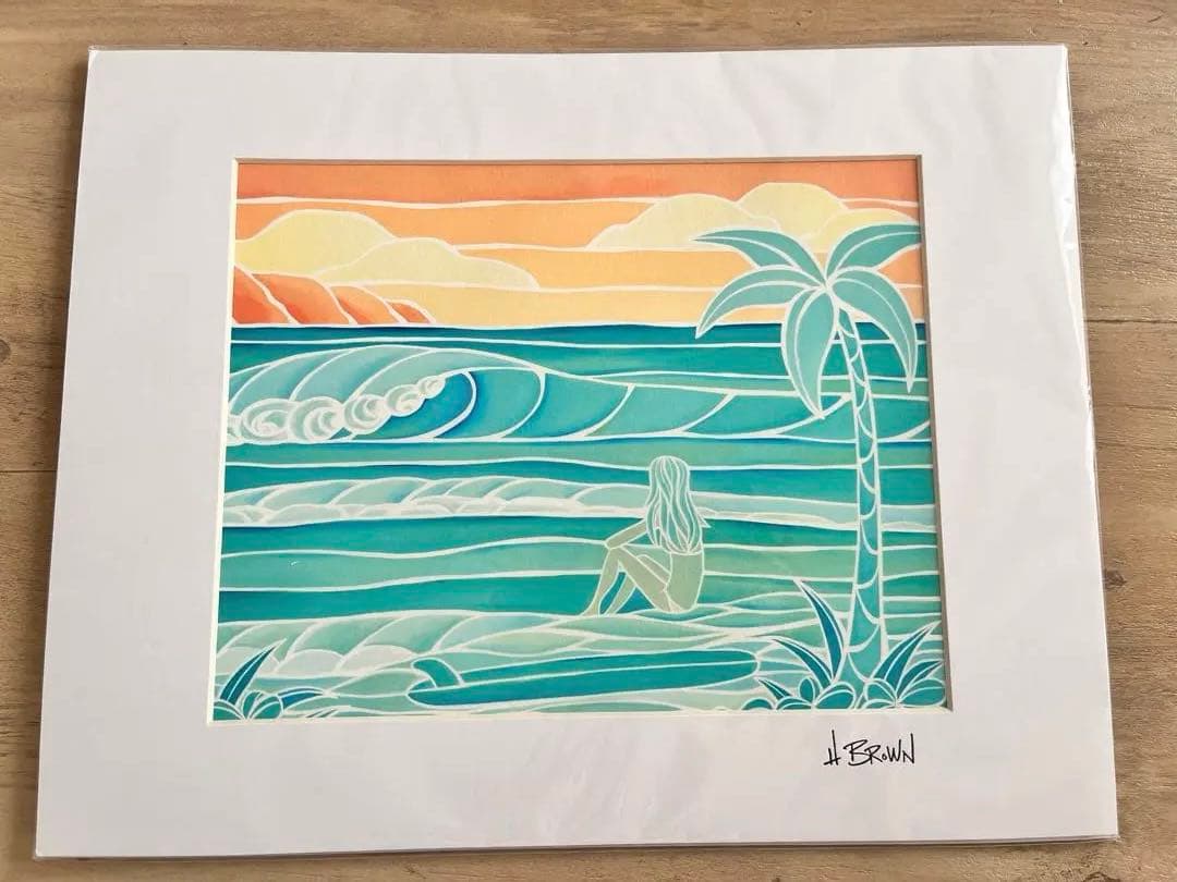 ヘザーブラウン　絵画　ハワイ　希少