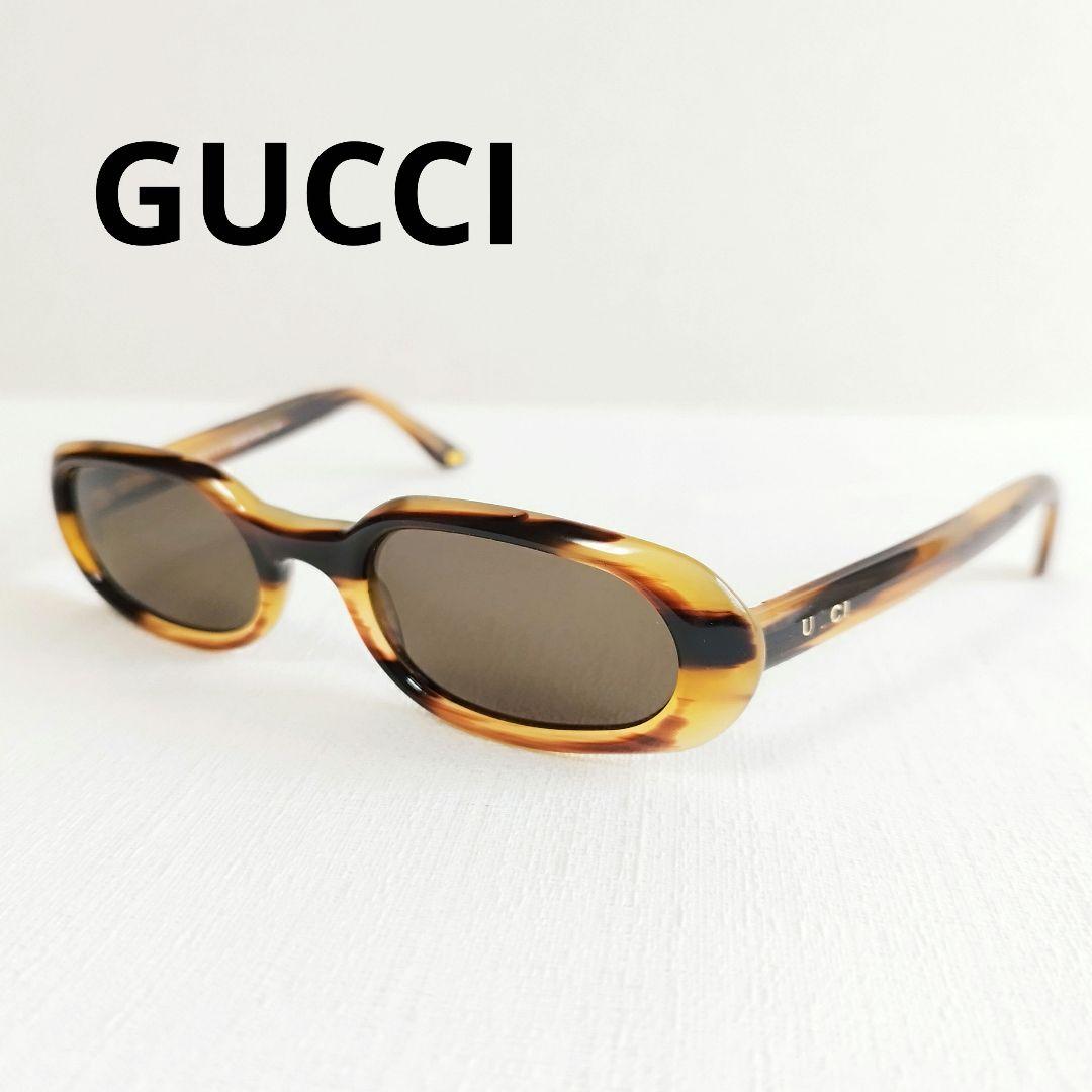 GUCCI サングラス　GG1157/S　オーバル　フルリム　べっ甲柄　ブラウン