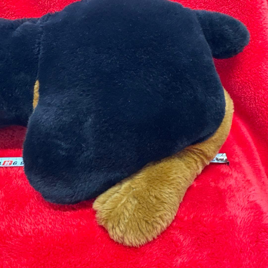 ⭐︎希少　大きな番犬　ぬいぐるみ　ドーベルマン？ロットワイラー？　寝そべり