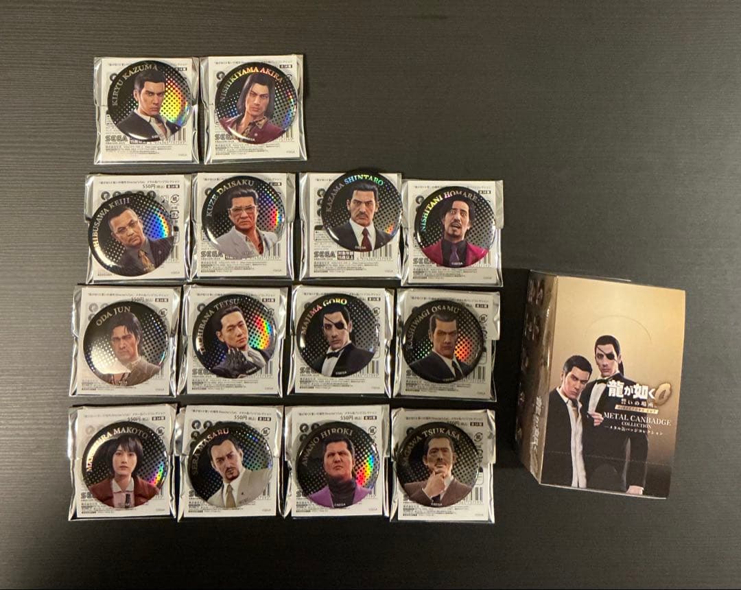 全14種 龍が如く0 誓いの場所 メタル缶バッジコレクション