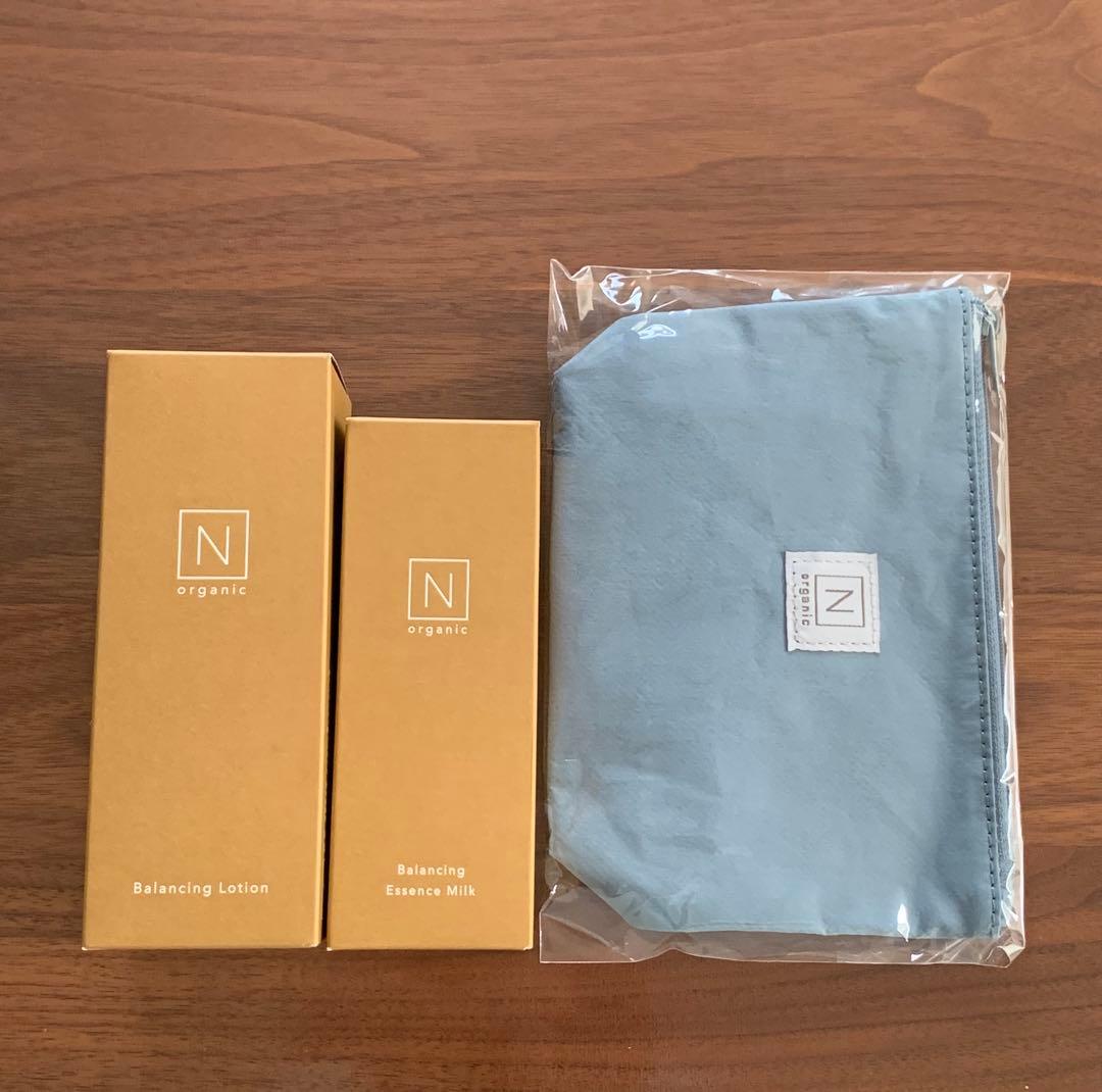 Nオーガニック ベーシック バランシング　ローション　エッセンスミルク　ポーチ