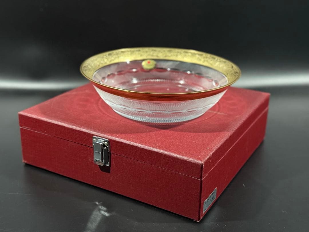 モーゼル クリスタル　スプレンディッド　金彩　ボウル　深皿