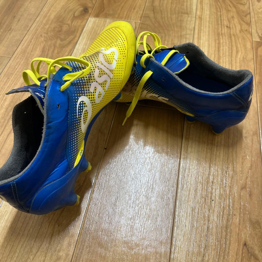 asics スパイクシューズ 青/黄