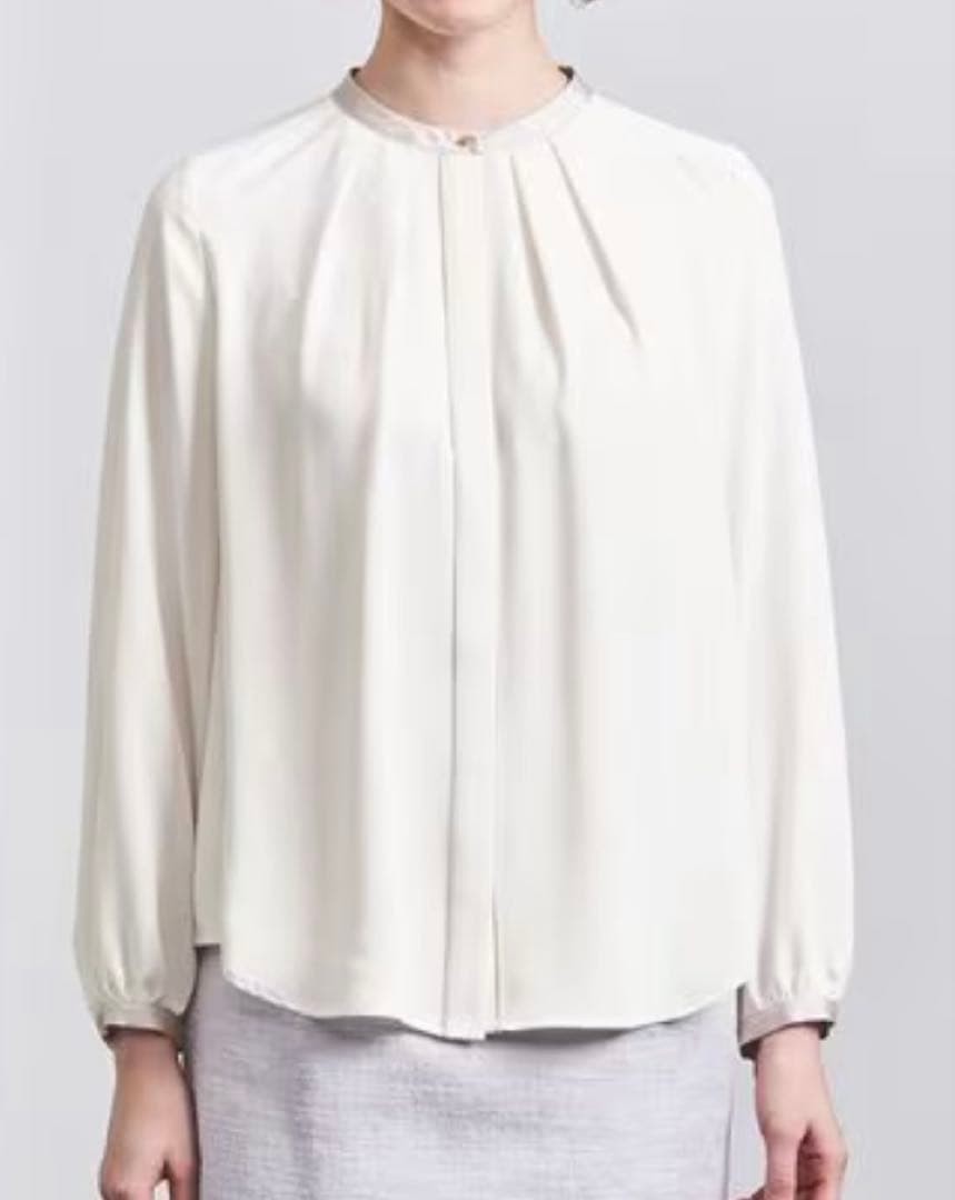 ユナイテッドアローズ　バイカラーパイピングブラウス