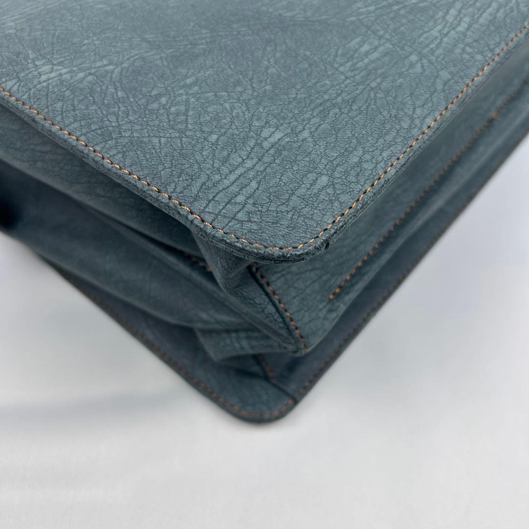 【新品未使用】Live Friend 象革 ビジネス ダレスバッグ 鍵付 緑