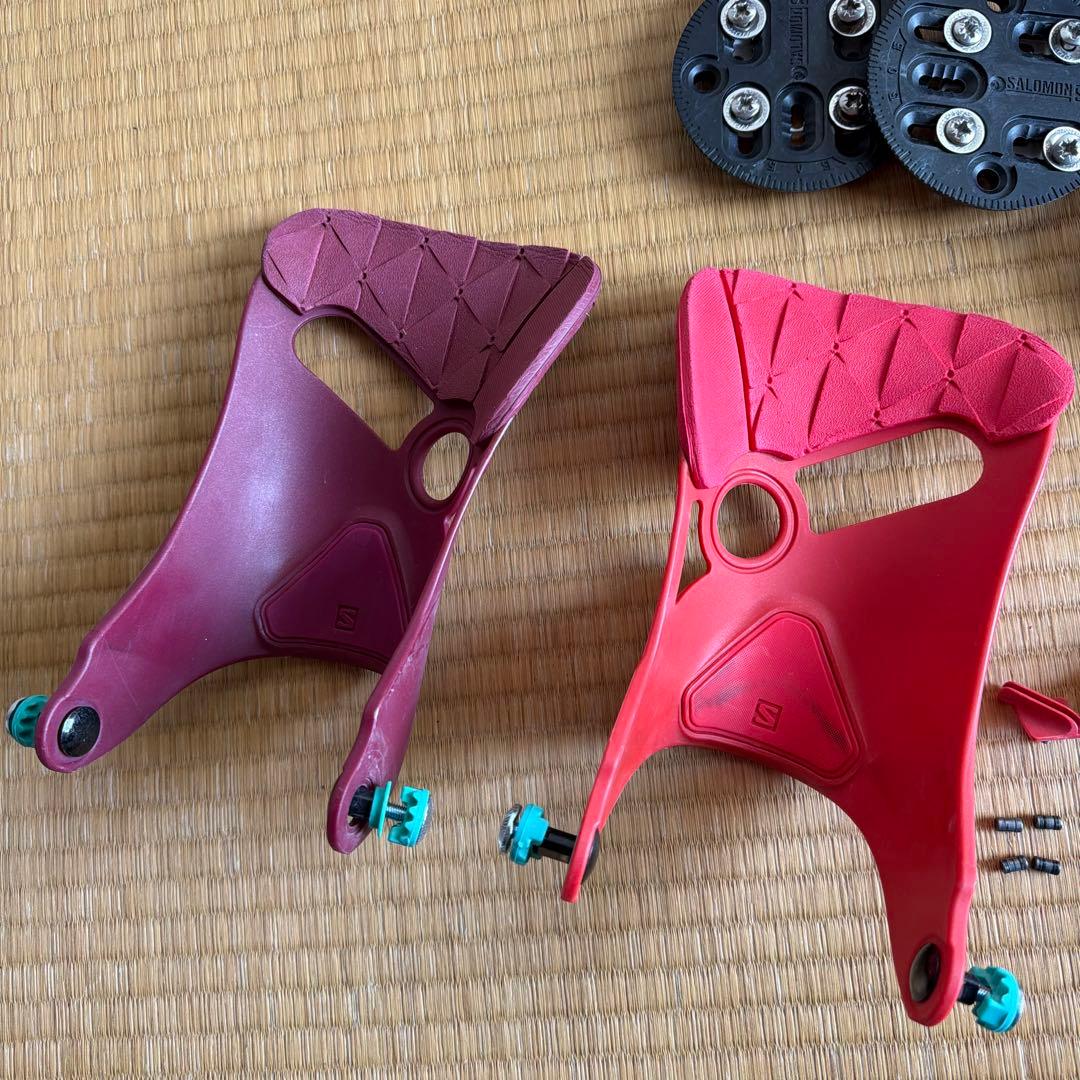 サロモン SHADOWFIT ビンディング S クレイジーカラー！予備パーツ多数