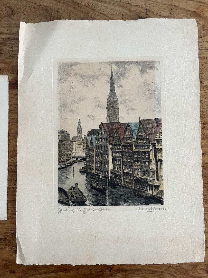 版画　ウィーン サンシュテファン寺院