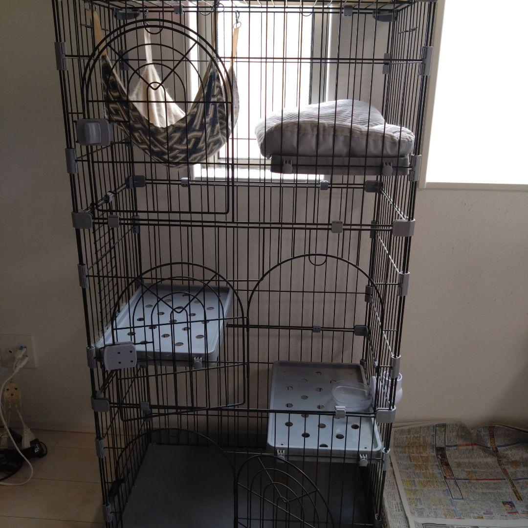 キャットケージ 取説付(1-3段調整可)