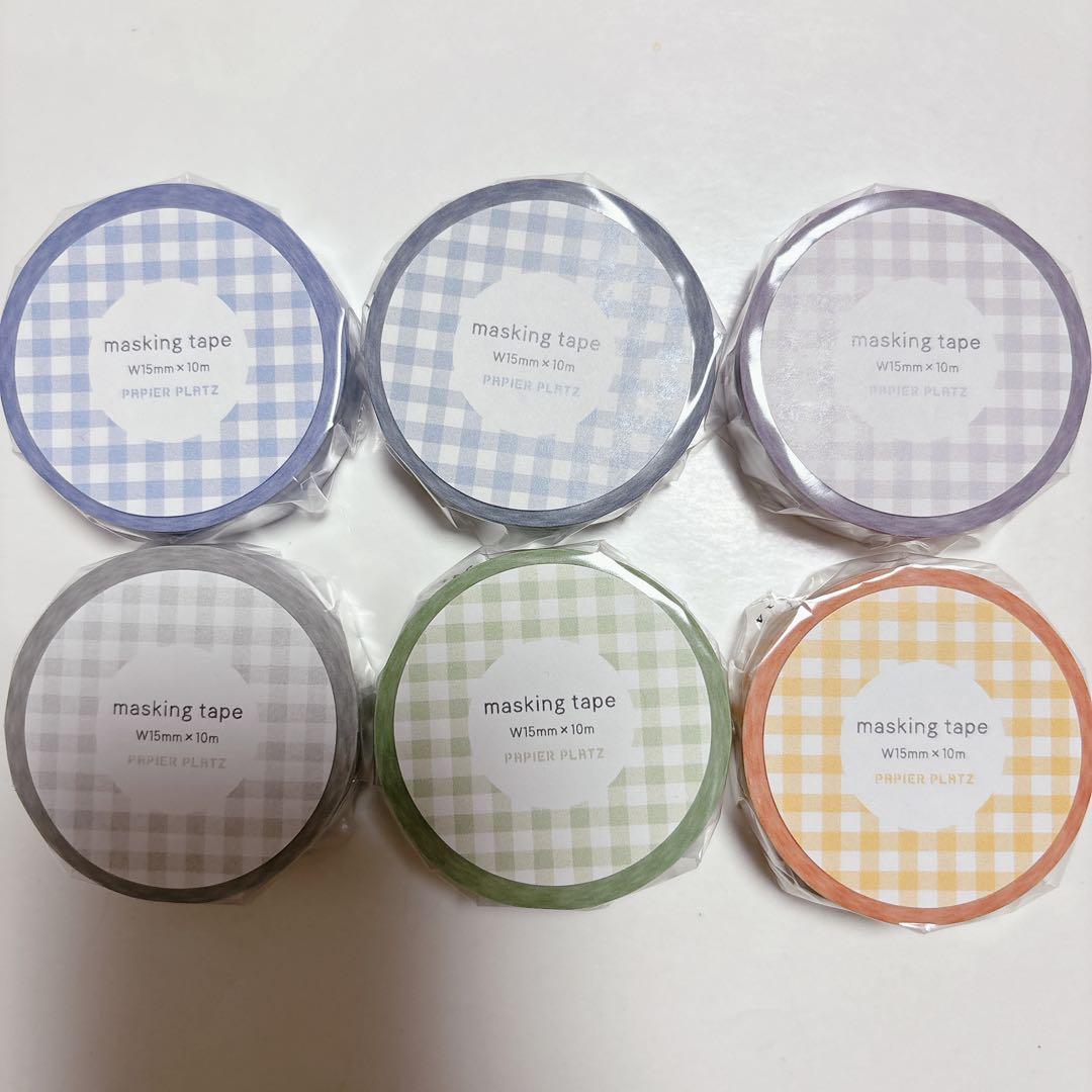 ③【バラ売り可】パピアプラッツ さん マスキングテープ チェック No.2