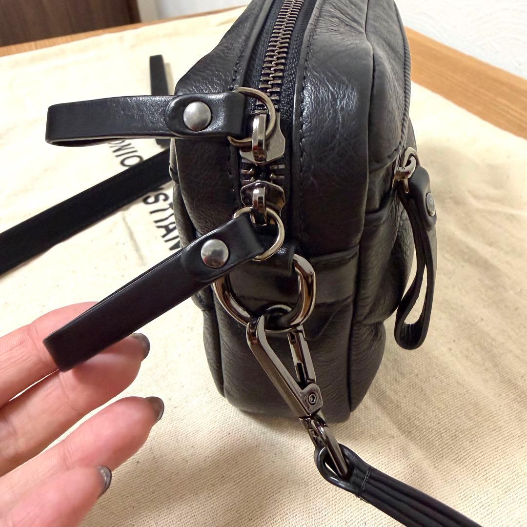 【新品タグ付】ANTONIO CRISTIANO 牛革 ショルダー保存袋付