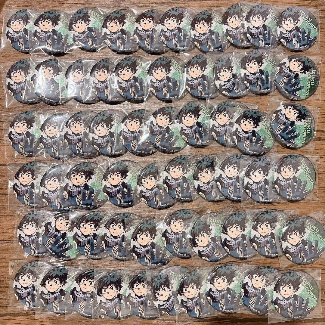 緑谷　缶バッジ　ヒロプラ　グリッター