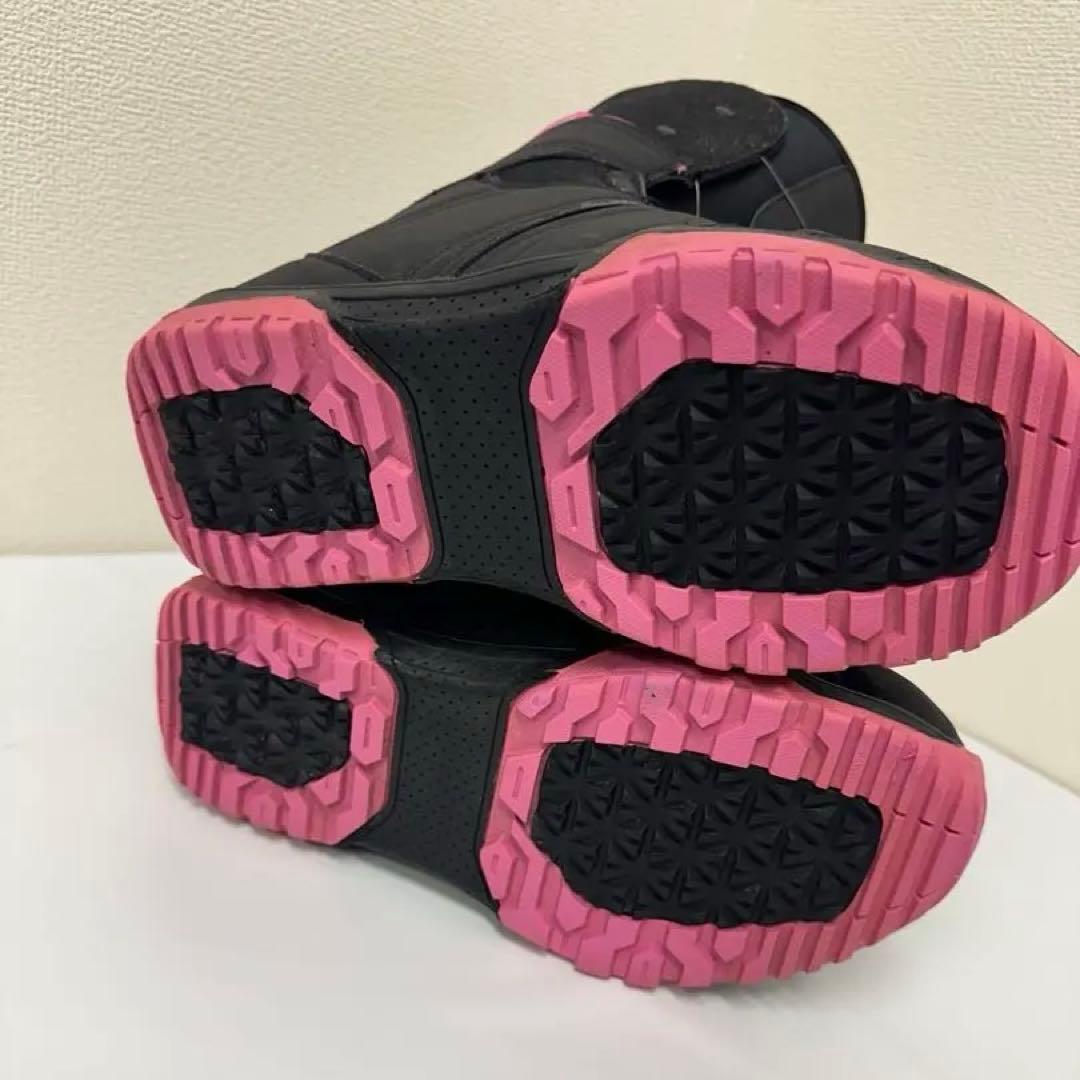 レディース　BOAスノーボードブーツ STELLAブラック/ピンク 25.0cm