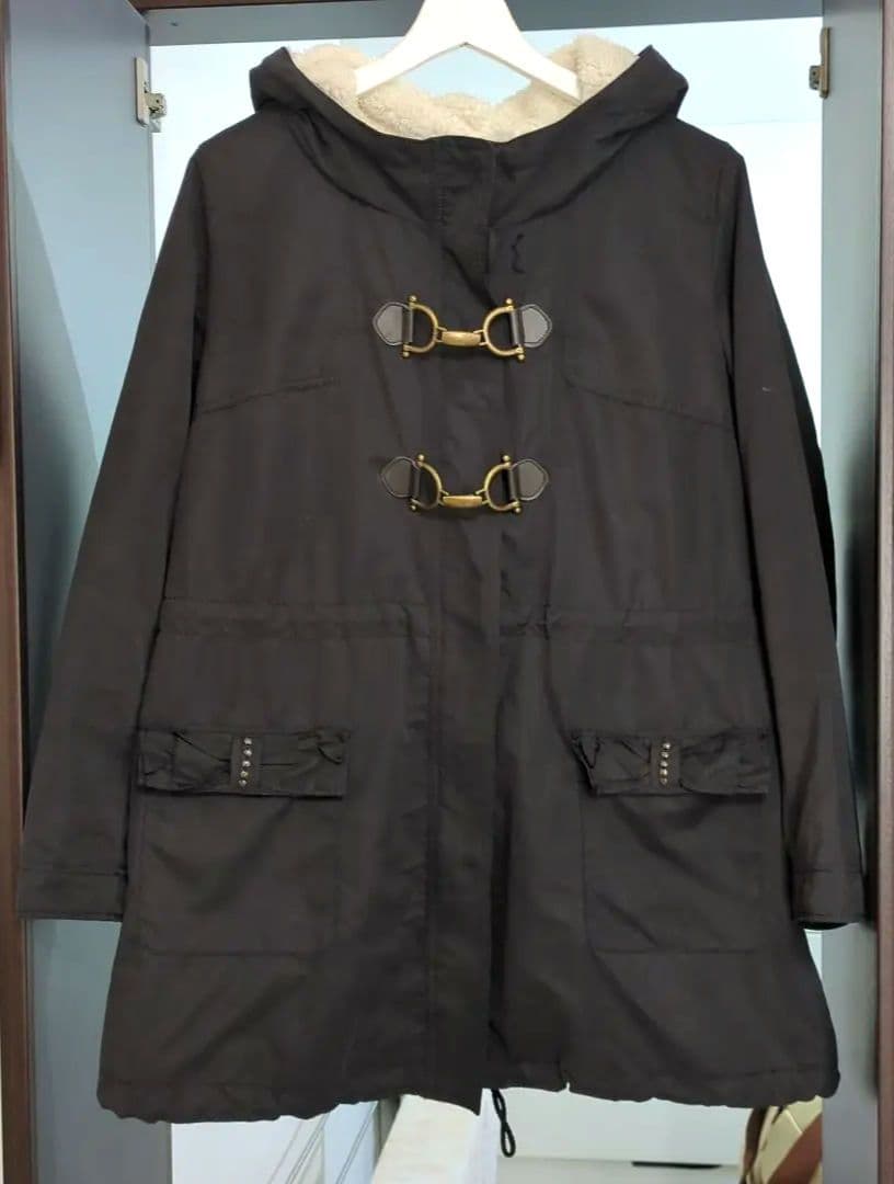 値段交渉可＊Rose Tiara フード付きダッフルコート ブラック