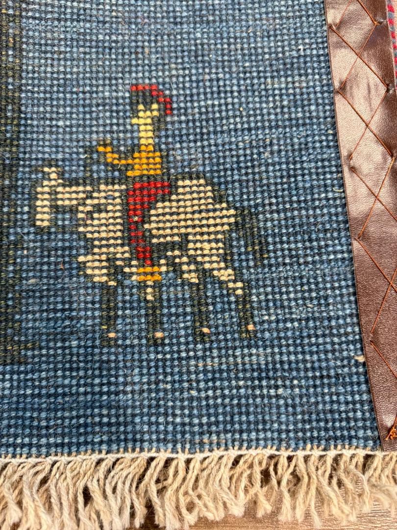 ギャッベ 75x57cm ペルシャ絨毯 手織り ギャベ 玄関マットラグ 絨毯